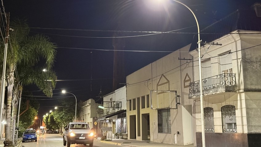 San Andrés de Giles: Continúa la renovación del alumbrado público con tecnología LED